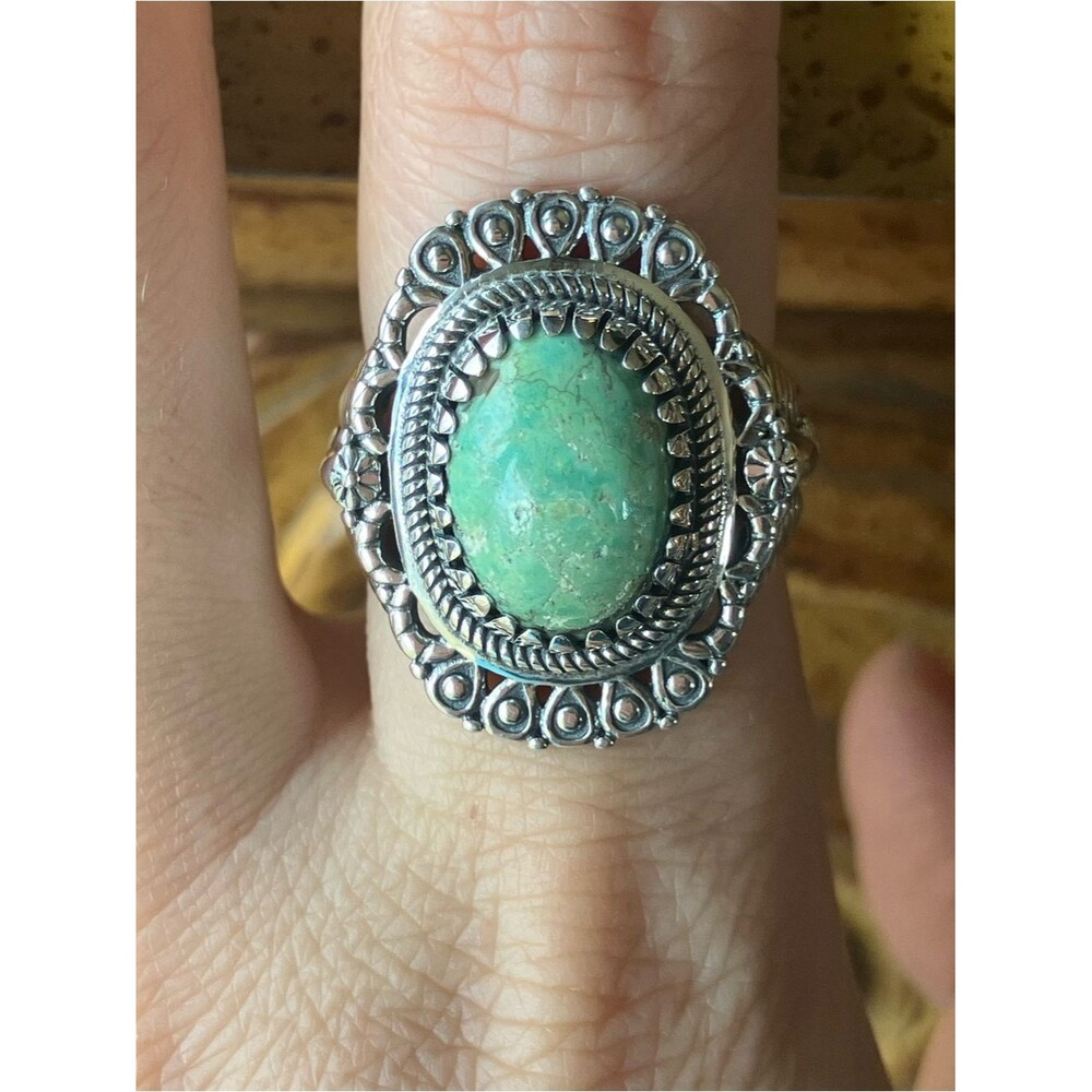 Royston Turquoise Sterling Silver Ring Size 8